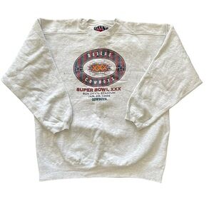 Dallas Cowboys Super Bowl XXX 30 1996 Sun Devils Stadium Pullover Sweatshirt XL